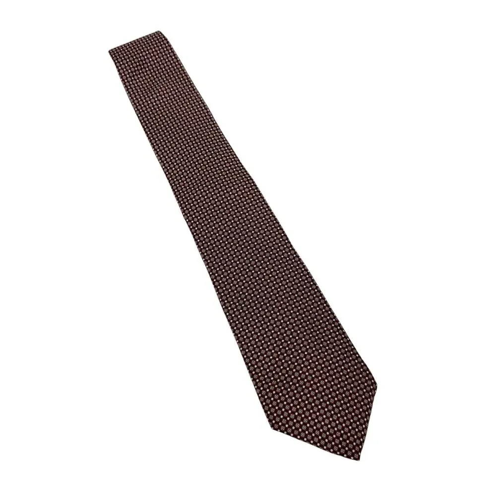 Christian Dior Neck Tie Tye Red White Blue Silk Men’s Made in USA Woven in Italy